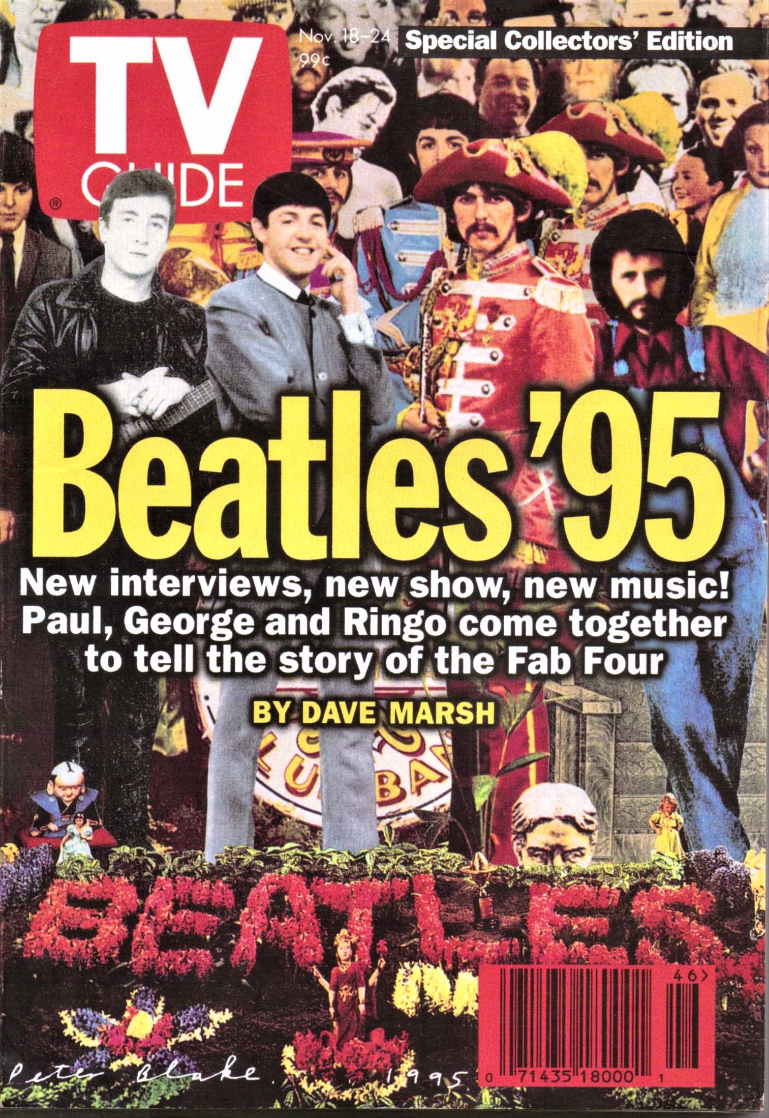 Tv Guide November 18 1995 Special Collector S Edition Beatles 95 Beatles Anthology